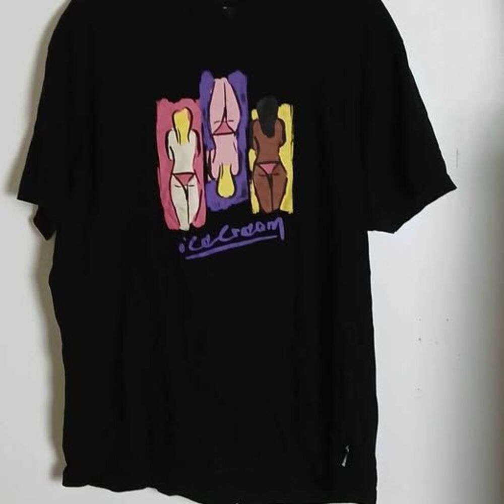 Ice Cream Neopolitan Tee in Black Size XL